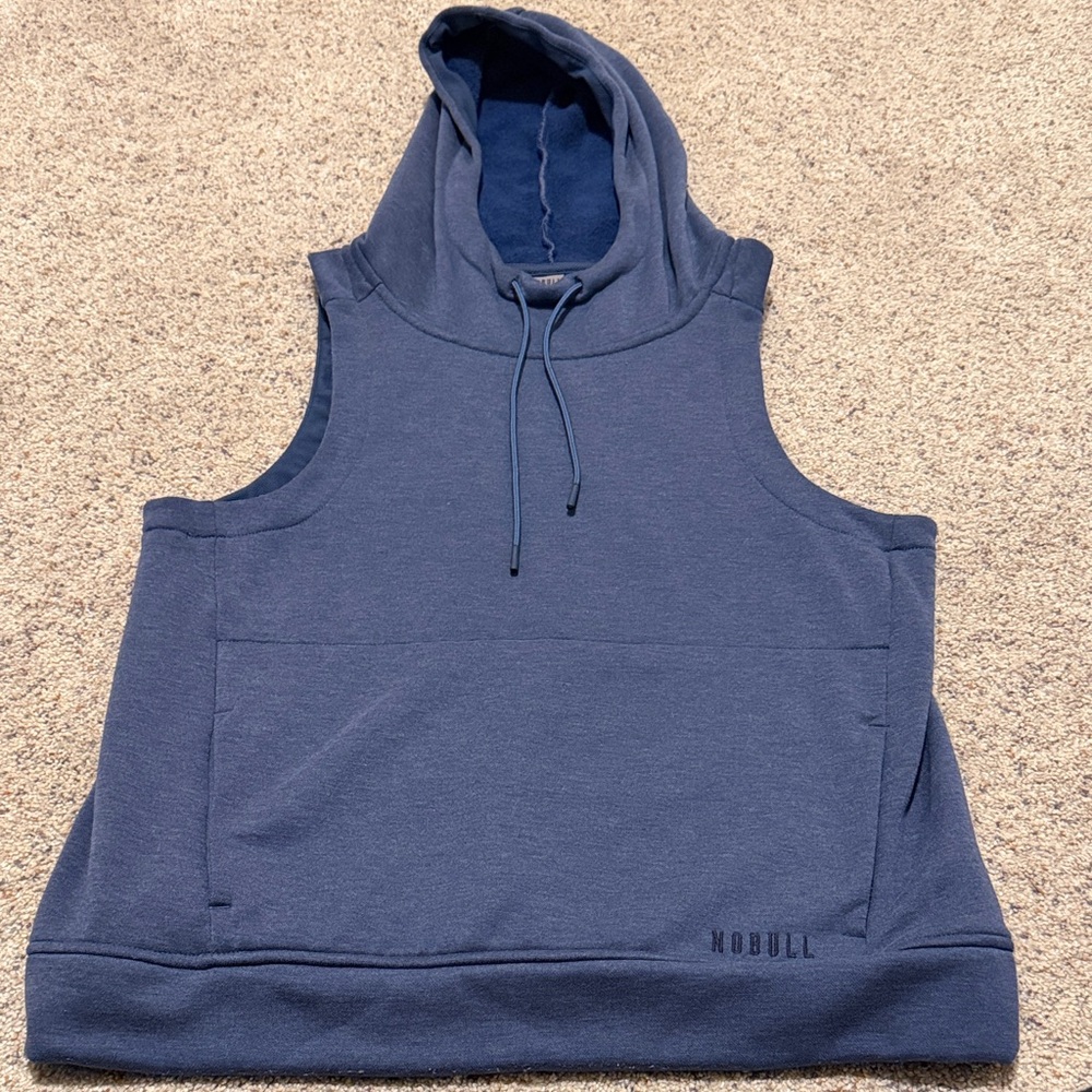 NOBULL Women’s Navy Sleeveless Fleece Lined Hoodie